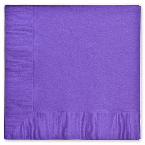 Салфетки фиолетовые, 33x33  см, 20 шт.
